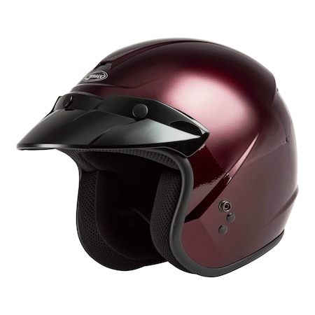 Gmax Of-2 Open-Face Helmet Wine Red Xl 72-5366X